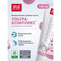 Антибактериальная зубная паста "Ультракомплекс", для комплексного ухода и отбеливания чувствительных зубов Splat | интернет-магазин натуральных товаров 4fresh.ru - фото 5