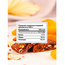 Батончик фруктово-ореховый "Курага-Миндаль" 4fresh FOOD | интернет-магазин натуральных товаров 4fresh.ru - фото 5
