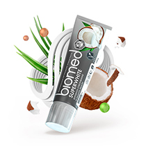 Зубная паста "Бережное отбеливание и укрепление чувствительной эмали" superwhite Biomed | интернет-магазин натуральных товаров 4fresh.ru - фото 2