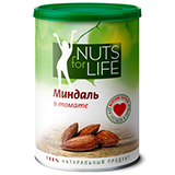 Миндаль в томате Nuts for life | интернет-магазин натуральных товаров 4fresh.ru - фото 1