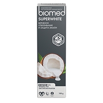 Зубная паста "Бережное отбеливание и укрепление чувствительной эмали" superwhite Biomed | интернет-магазин натуральных товаров 4fresh.ru - фото 3
